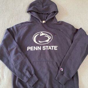 Champion Penn State Eco Fleece Hoodie Sweatshirt Blue Women’s Size Medium